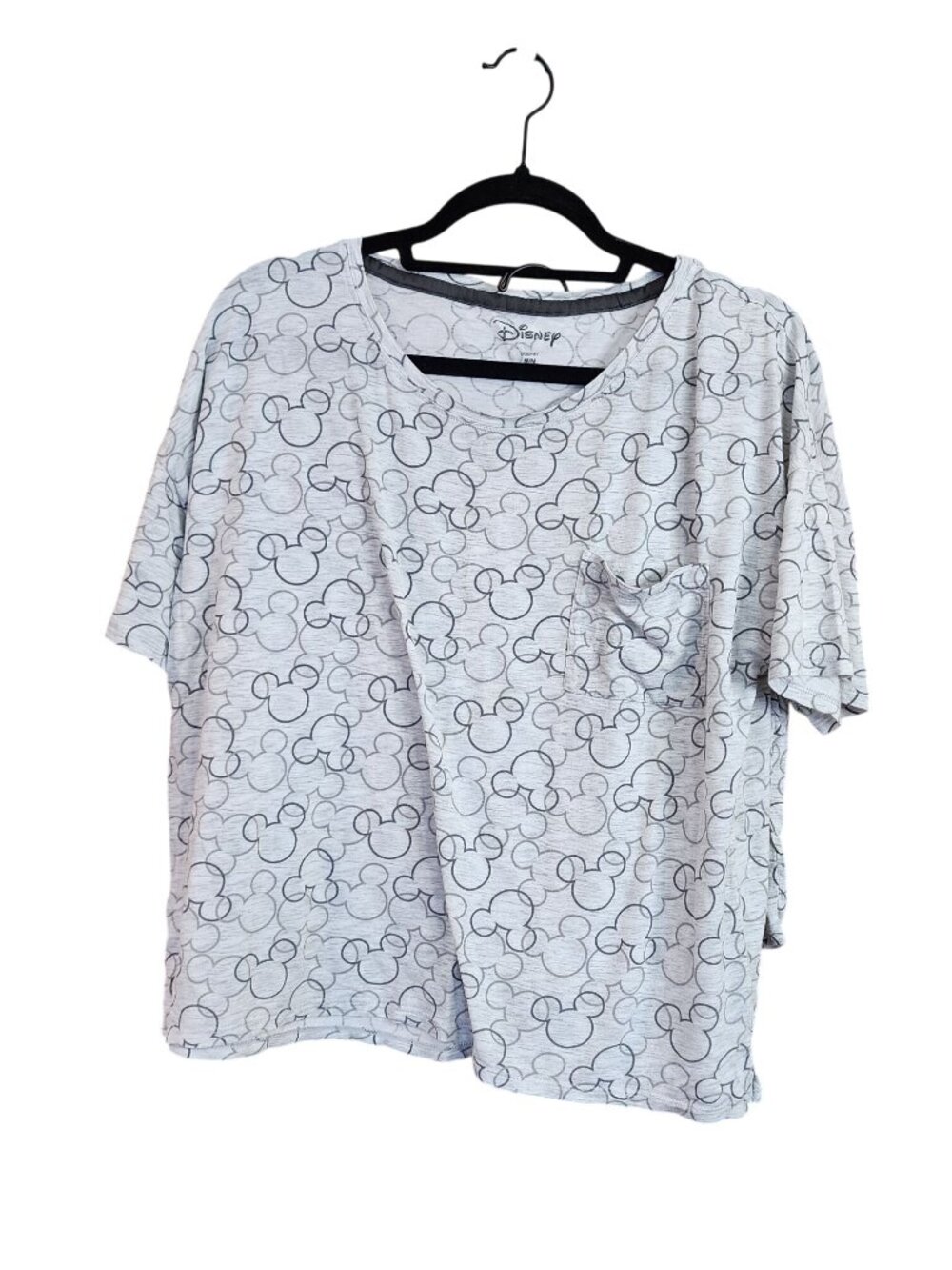Disney Women's 2 Piece Short Sleeve Shirt & Short Pajama Set Womens size M